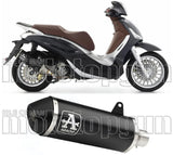 Katalysiertes Auspuffendstück Mit Geräuschzulassung Urban Aluminium Schwarz Edelstahl Schwarz - Arrow Special Parts Kompatibel Mit Piaggio Beverly 300 Hpe (2021-2024)