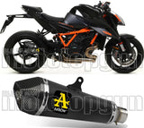 Exhaust Tip With Noise Certification X-Kone Black Nichrom Carbon - Arrow Special Parts Compatible With Ktm 1290 Superduke R (2020-2023)