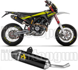 Auspuffendstück Mit Geräuschzulassung Thunder Aluminium Schwarz Carbon - Arrow Special Parts Kompatibel Mit Fantic Motor Xef 125 (2023-2024)