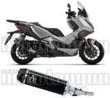 Katalysiertes Auspuffendstück Mit Geräuschzulassung Indy-Race Aluminium Schwarz Carbon - Arrow Special Parts Kompatibel Mit Honda Adv 350 (2022-2024)