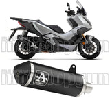Auspuffendstück Mit Geräuschzulassung Urban Aluminium Schwarz Edelstahl Schwarz - Arrow Special Parts Kompatibel Mit Honda Adv 350 (2022-2024)