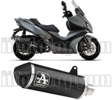 Katalysiertes Auspuffendstück Mit Geräuschzulassung Urban Aluminium Schwarz Aluminium Schwarz - Arrow Special Parts Kompatibel Mit Kymco Xciting 400 I S (2021-2024)