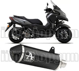 Katalysiertes Auspuffendstück Mit Geräuschzulassung Urban Aluminium Schwarz Edelstahl Schwarz - Arrow Special Parts Kompatibel Mit Yamaha Tricity 300 (2021-2024)