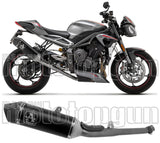 Katalysiertes Auspuffendstück Mit Geräuschzulassung Veloce Aluminium Schwarz Carbon - Arrow Special Parts Kompatibel Mit Triumph Street Triple 765 (2020-2022)