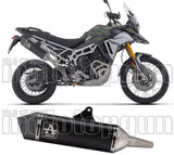 Exhaust Tip With Noise Certification Veloce Black Aluminium Carbon - Arrow Special Parts Compatible With Triumph Tiger 900 (2024-2026)