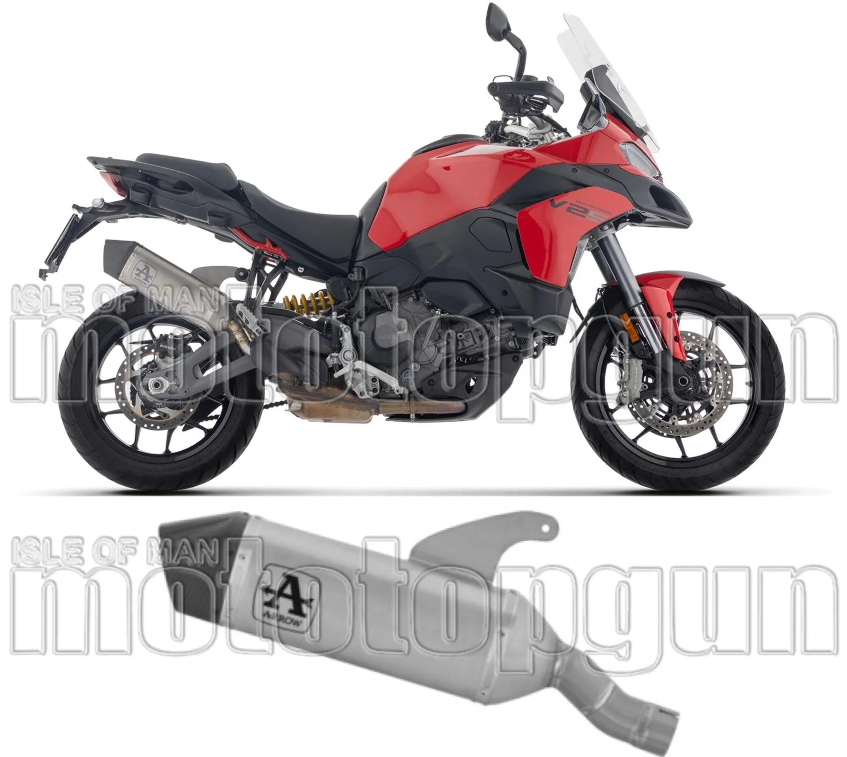 Auspuffendstück Mit Geräuschzulassung Veloce Titan Endkappe Carby - Arrow Special Parts Kompatibel Mit Ducati Multistrada V2 - S (2025)