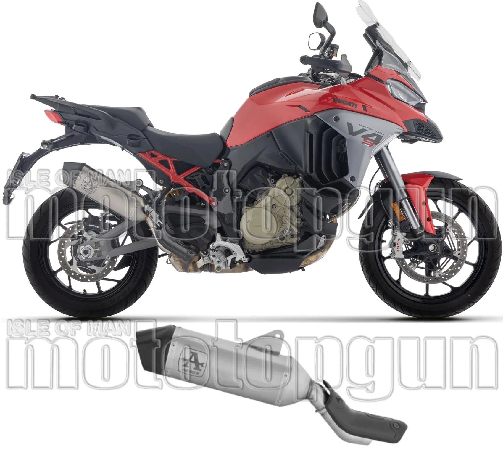 Auspuffendstück Mit Geräuschzulassung Veloce Titan Endkappe Carby - Arrow Special Parts Kompatibel Mit Ducati Multistrada V4 - S (2025-2026)