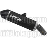 Auspuffendstück Mit Geräuschzulassung Indy-Race Evo Aluminium Schwarz Endkappe Carby - Arrow Special Parts Kompatibel Mit Aprilia Tuareg 660 (2025-2026)