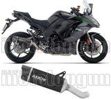 Auspuffendstück Mit Geräuschzulassung Indy-Race Evo Aluminium Schwarz Endkappe Carby - Arrow Special Parts Kompatibel Mit Kawasaki Ninja 1100 Sx (2025-2026)