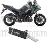 Auspuffendstück Mit Geräuschzulassung Indy-Race Evo Aluminium Schwarz Endkappe Carby - Arrow Special Parts Kompatibel Mit Kawasaki Versys 1100 (2025-2026)