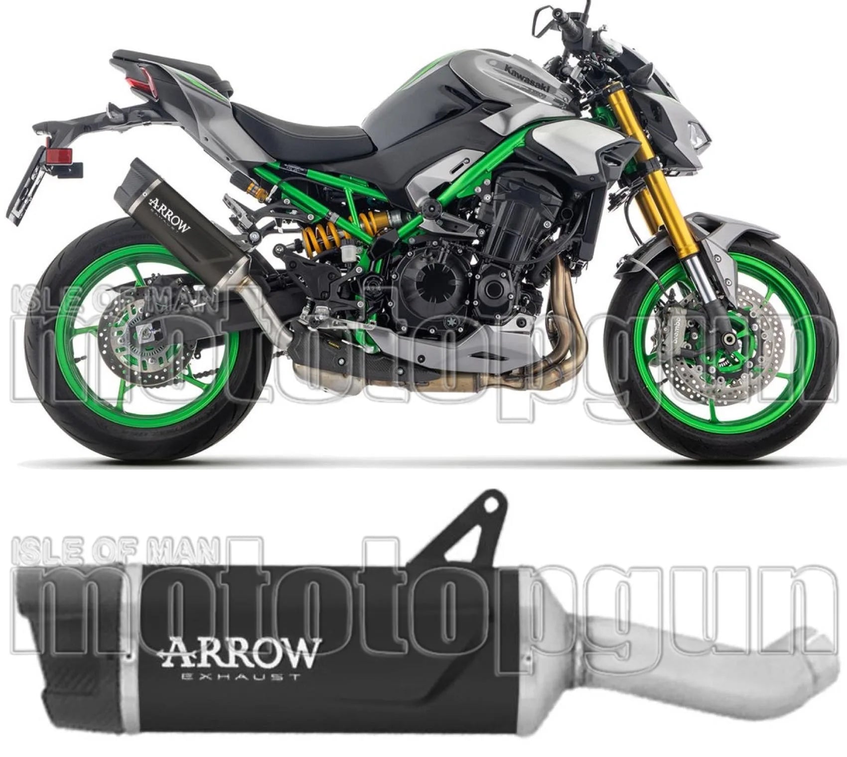 Auspuffendstück Mit Geräuschzulassung Indy-Race Evo Aluminium Schwarz Endkappe Carby - Arrow Special Parts Kompatibel Mit Kawasaki Z 900 (2025-2026)