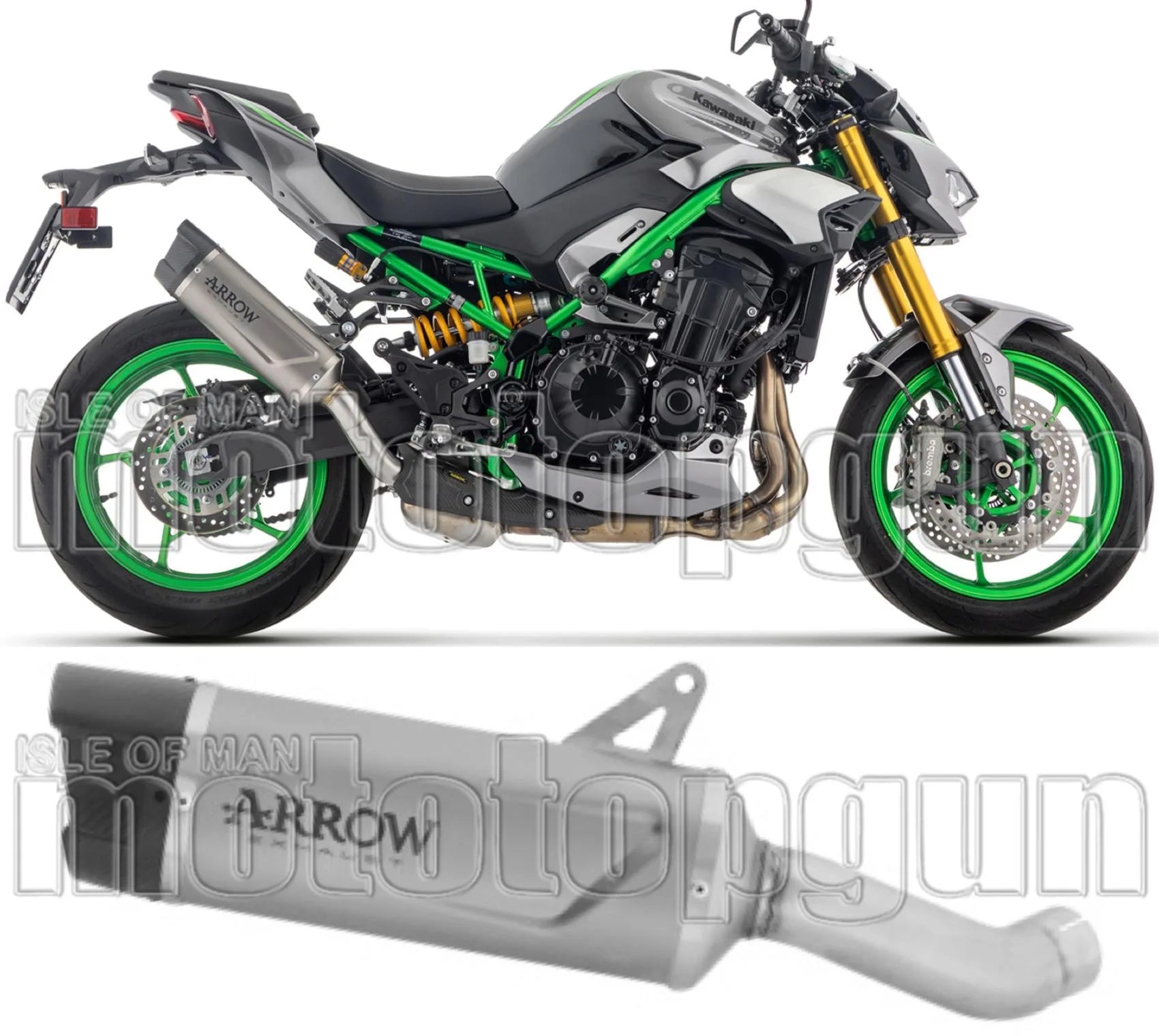 Auspuffendstück Mit Geräuschzulassung Indy-Race Evo Titan Endkappe Carby - Arrow Special Parts Kompatibel Mit Kawasaki Z 900 (2025-2026)