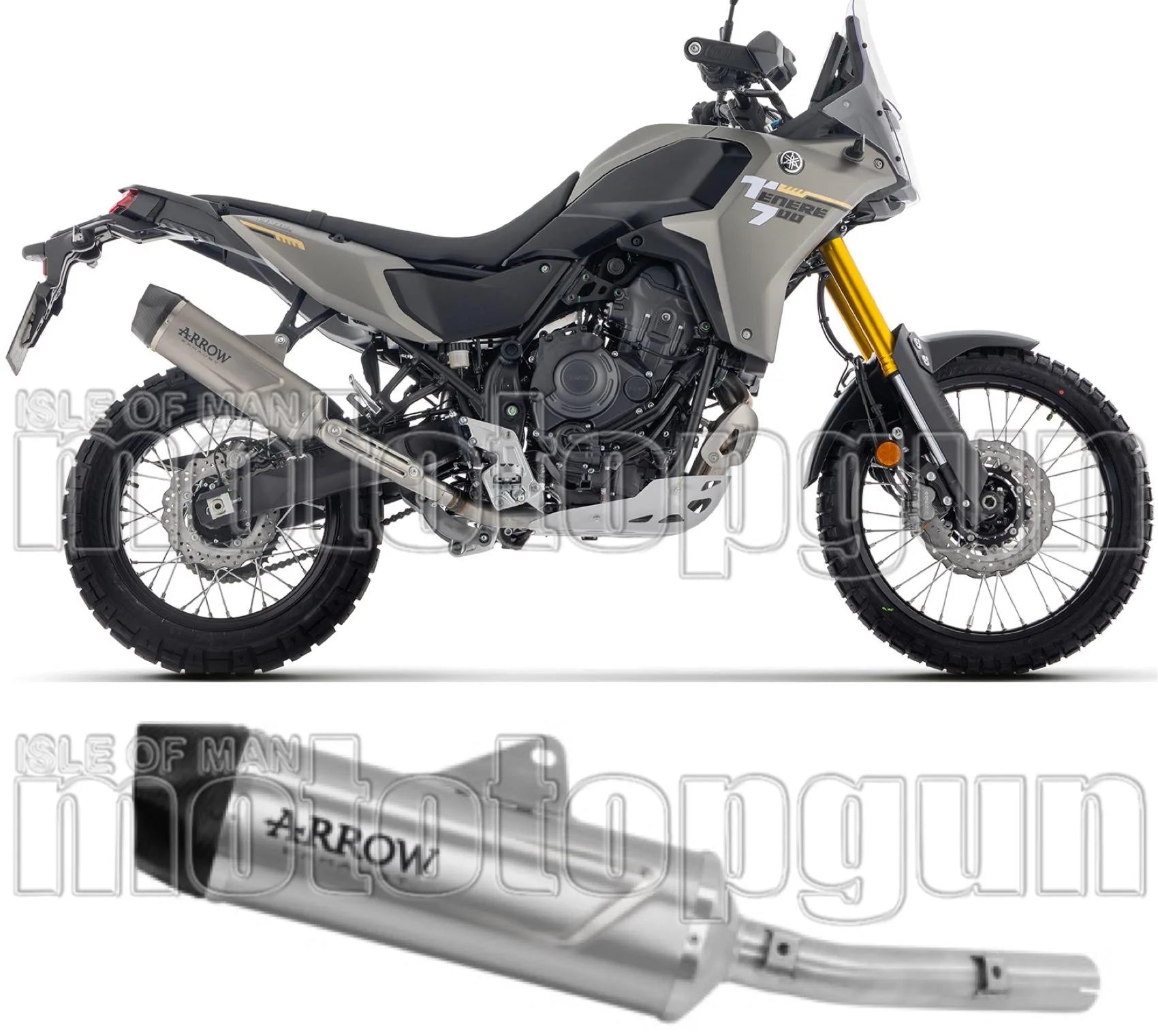 Auspuffendstück Mit Geräuschzulassung Indy-Race Evo Titan Endkappe Carby - Arrow Special Parts Kompatibel Mit Yamaha Ténéré 700 (2025-2026)