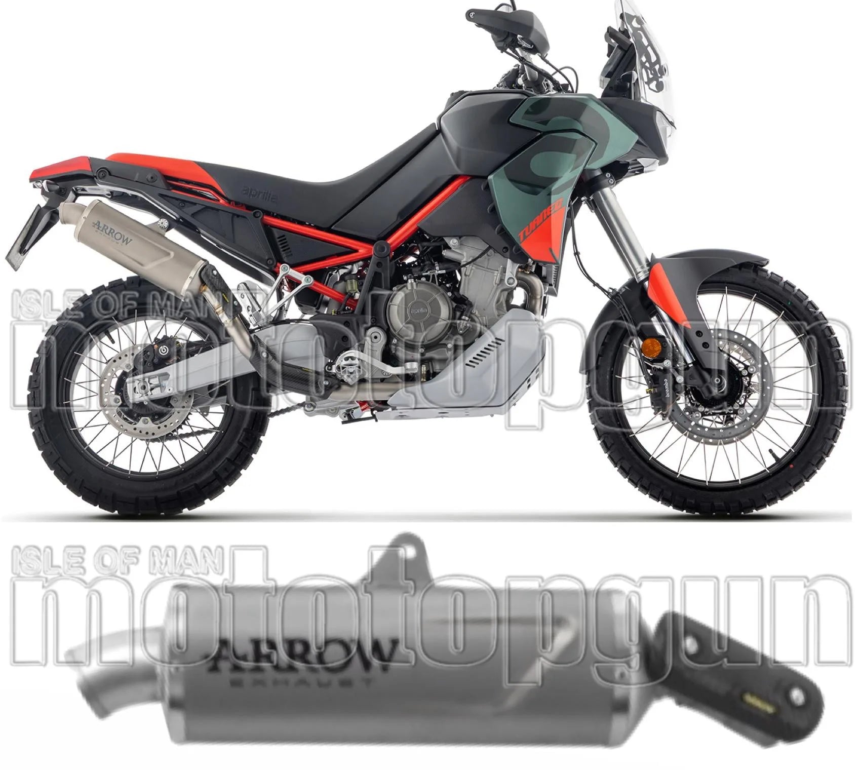 Auspuffendstück Mit Geräuschzulassung Indy-Race Evo Titan Endkappe Carby - Arrow Special Parts Kompatibel Mit Aprilia Tuareg 660 (2025-2026)