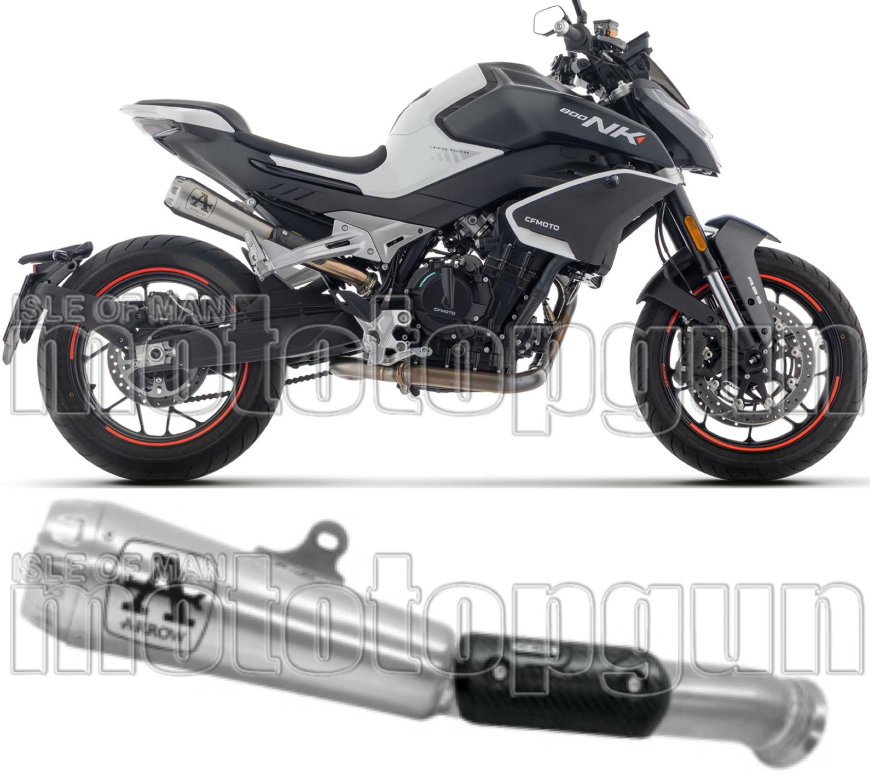 Exhaust Tip With Noise Certification Pro-Race Nichrom - Arrow Special Parts Compatible With Cfmoto 800 Nk (2023-2025)