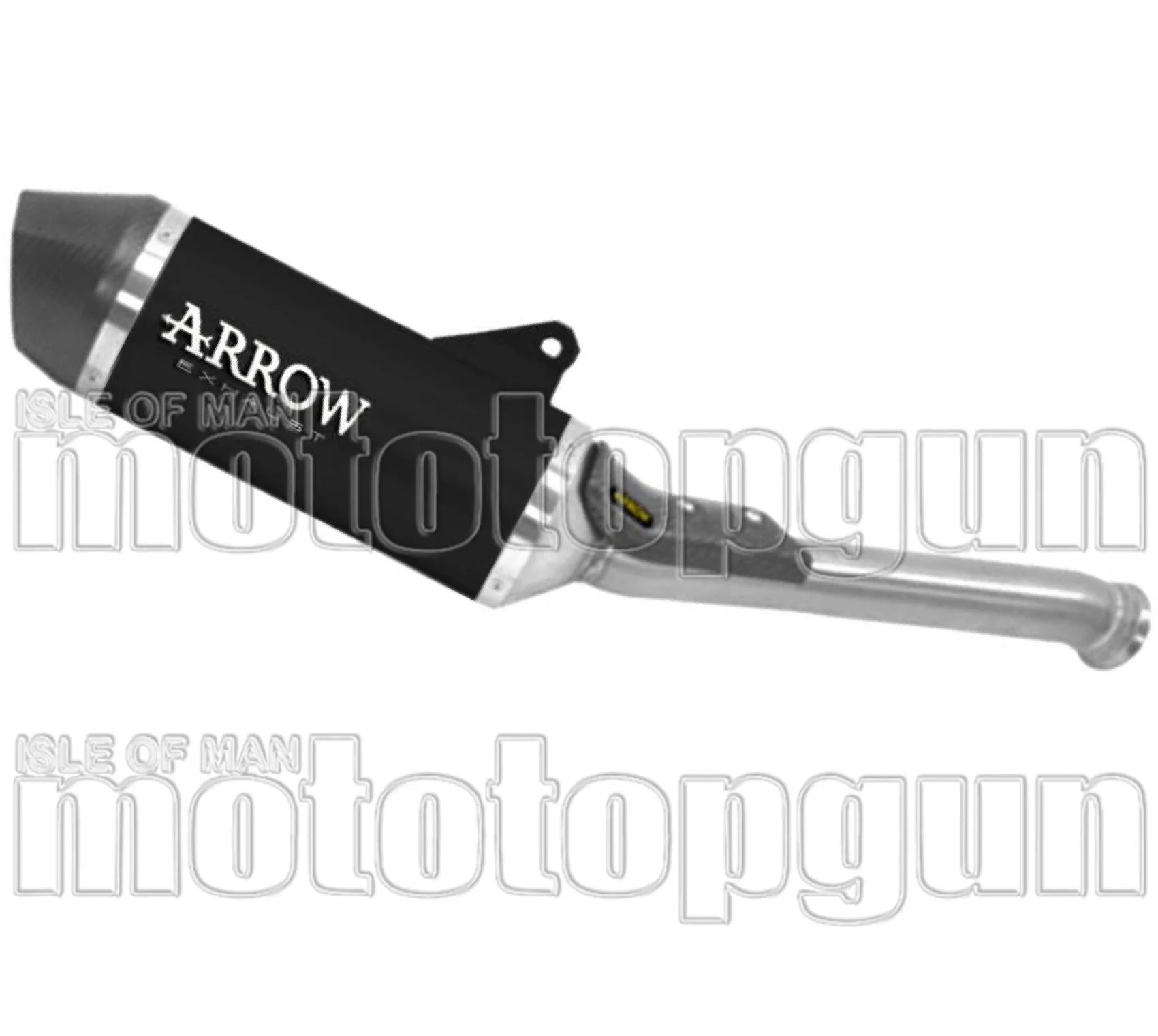 Auspuffendstück Mit Geräuschzulassung Race-Tech Aluminium Schwarz Carbon - Arrow Special Parts Kompatibel Mit Ktm 790 Adventure (2019-2020)