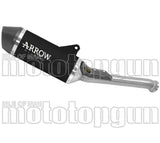 Auspuffendstück Mit Geräuschzulassung Race-Tech Aluminium Schwarz Endkappe Carby - Arrow Special Parts Kompatibel Mit Ktm 890 Adventure - R (2025-2026)