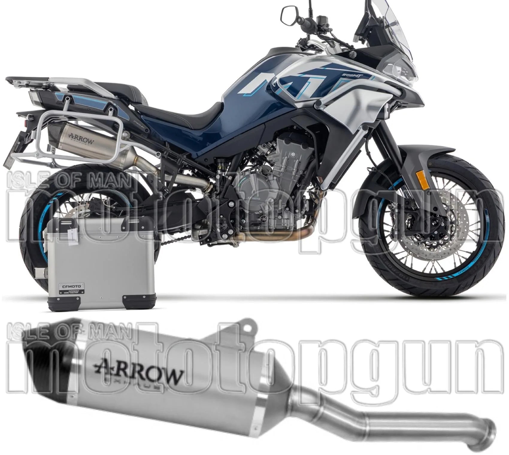 Auspuffendstück Mit Geräuschzulassung Race-Tech Titan Endkappe Carby - Arrow Special Parts Kompatibel Mit Cfmoto 800 Mt (2025-2026)