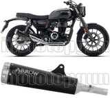 Auspuffendstück Mit Geräuschzulassung Rebel Edelstahl Schwarz Endkappe Edelstahl - Arrow Special Parts Kompatibel Mit Honda Gb 350 S E5+ (2025-2026)