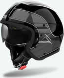 Urban-Helm Für Motorrad Airoh J 110 - J1R99 Composite Carbon Dunkelgrau Gloss Raster Grösse M
