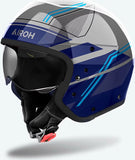 Urban-Helm Für Motorrad Airoh J 110 - J1S18 Composite Carbon Glanzblau Slim Grösse Xs