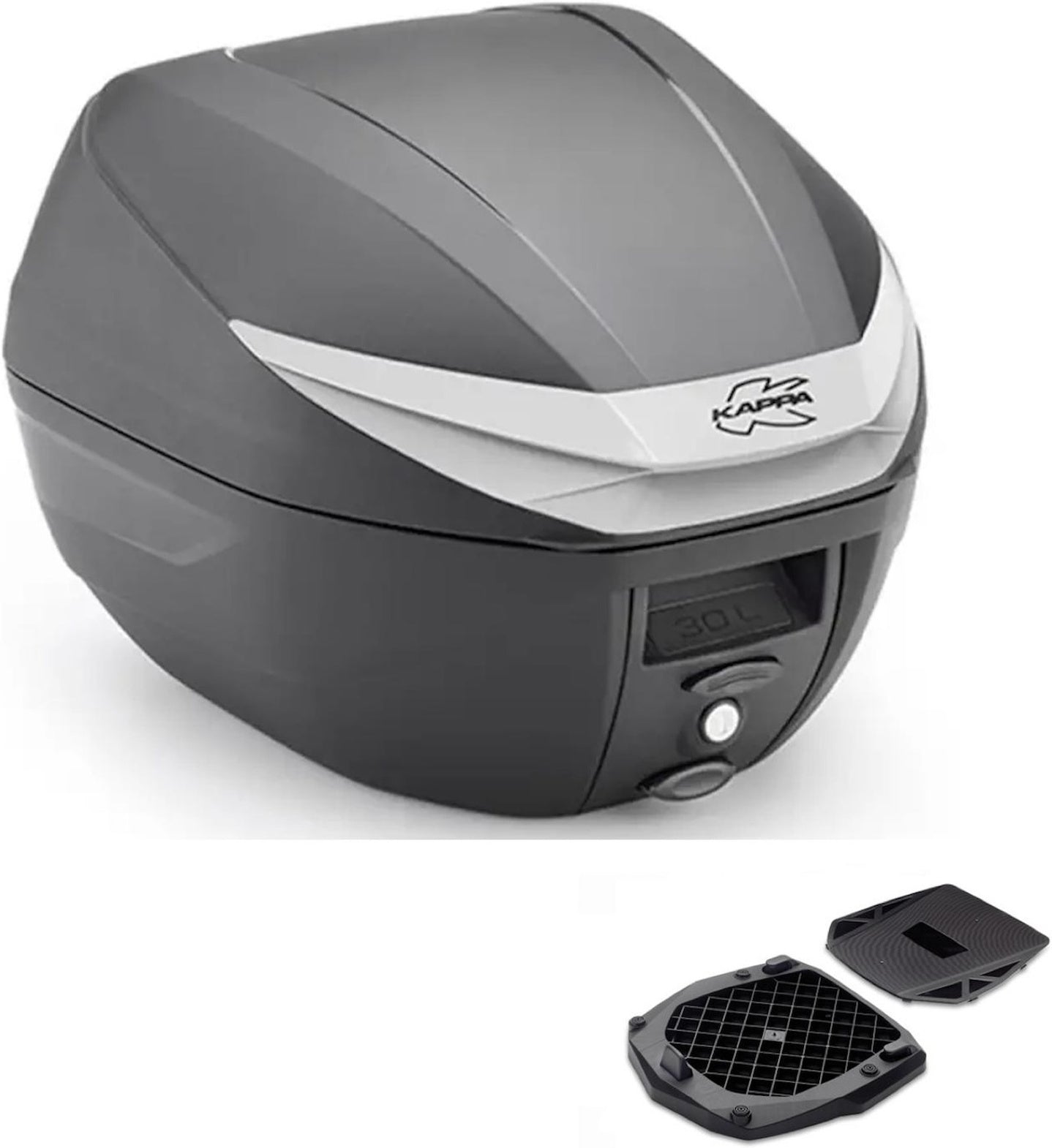 Top Case K3000N + Rear Rack - Kappa Moto Compatible With Piaggio Fly 50 - 100 (2004-2017)