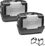 Seitenkoffer Kgr46Pack2 + Seitenkoffer-Trager Garda - Kappa Moto Kompatibel Mit Honda Xl 600 V Transalp (1994-1996)