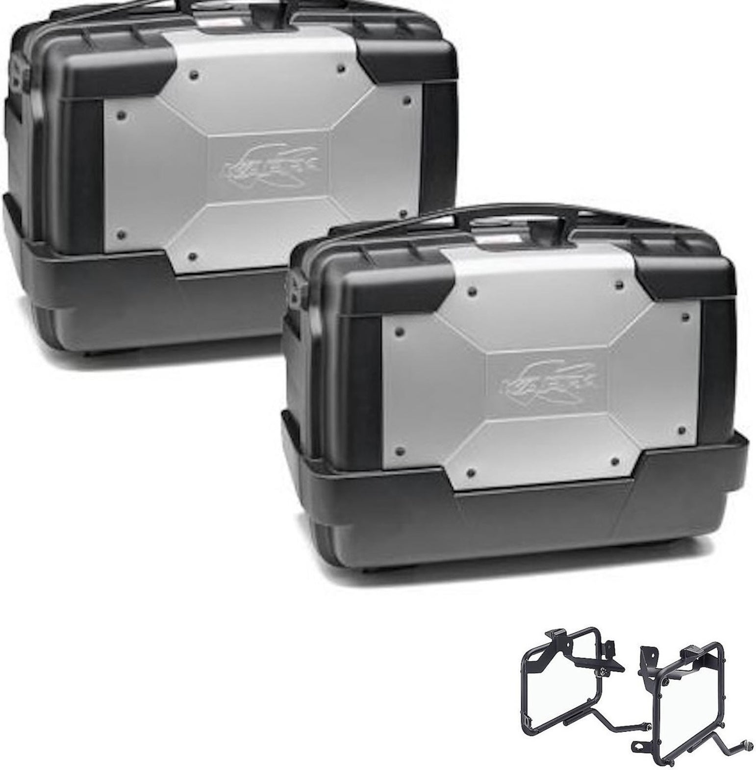 Side Cases Kgr46Pack2 + Side Cases Holder Garda - Kappa Moto Compatible With Triumph Tiger 660 Sport (2022-2023)