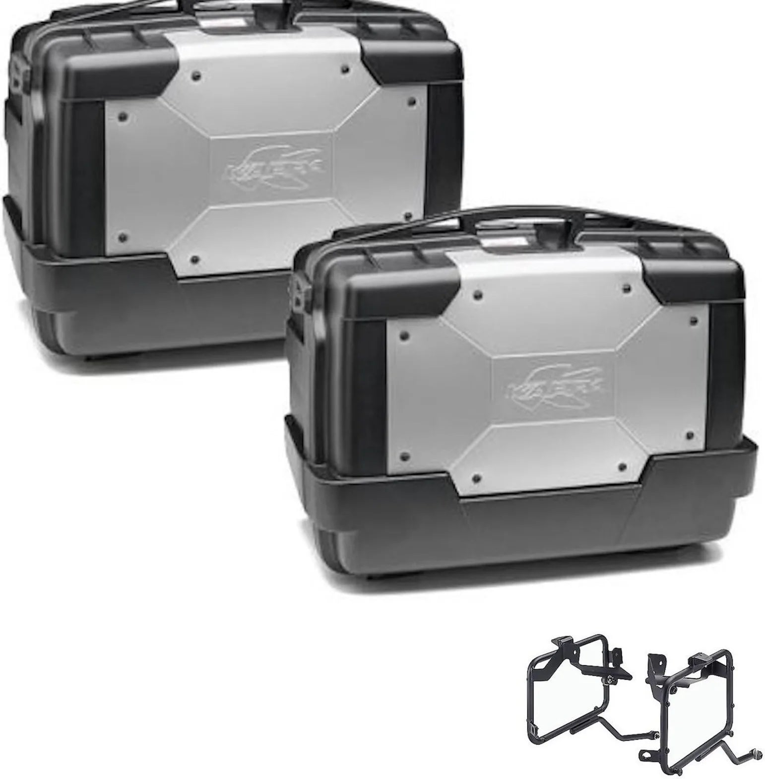 Seitenkoffer Kgr46Pack2 + Seitenkoffer-Trager Garda - Kappa Moto Kompatibel Mit Moto Morini X-Cape 649 (2021-2023)