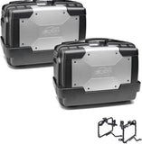 Side Cases Kgr46Pack2 + Side Cases Holder Garda - Kappa Moto Compatible With Aprilia Tuareg 660 (2021-2023)