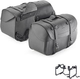 Weichtaschen Kmlw01 16-25 Lt + Seitenkoffer-Trager - Kappa Moto Kompatibel Mit Honda Xl 650 V Transalp (2000-2007)