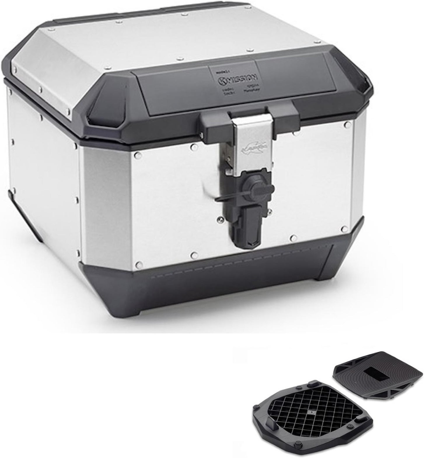 Top Case Kms44A + Rear Rack Folding K'Mission Aluminium - Kappa Moto Compatible With Piaggio Mp3 300 - 400 Touring (2011)