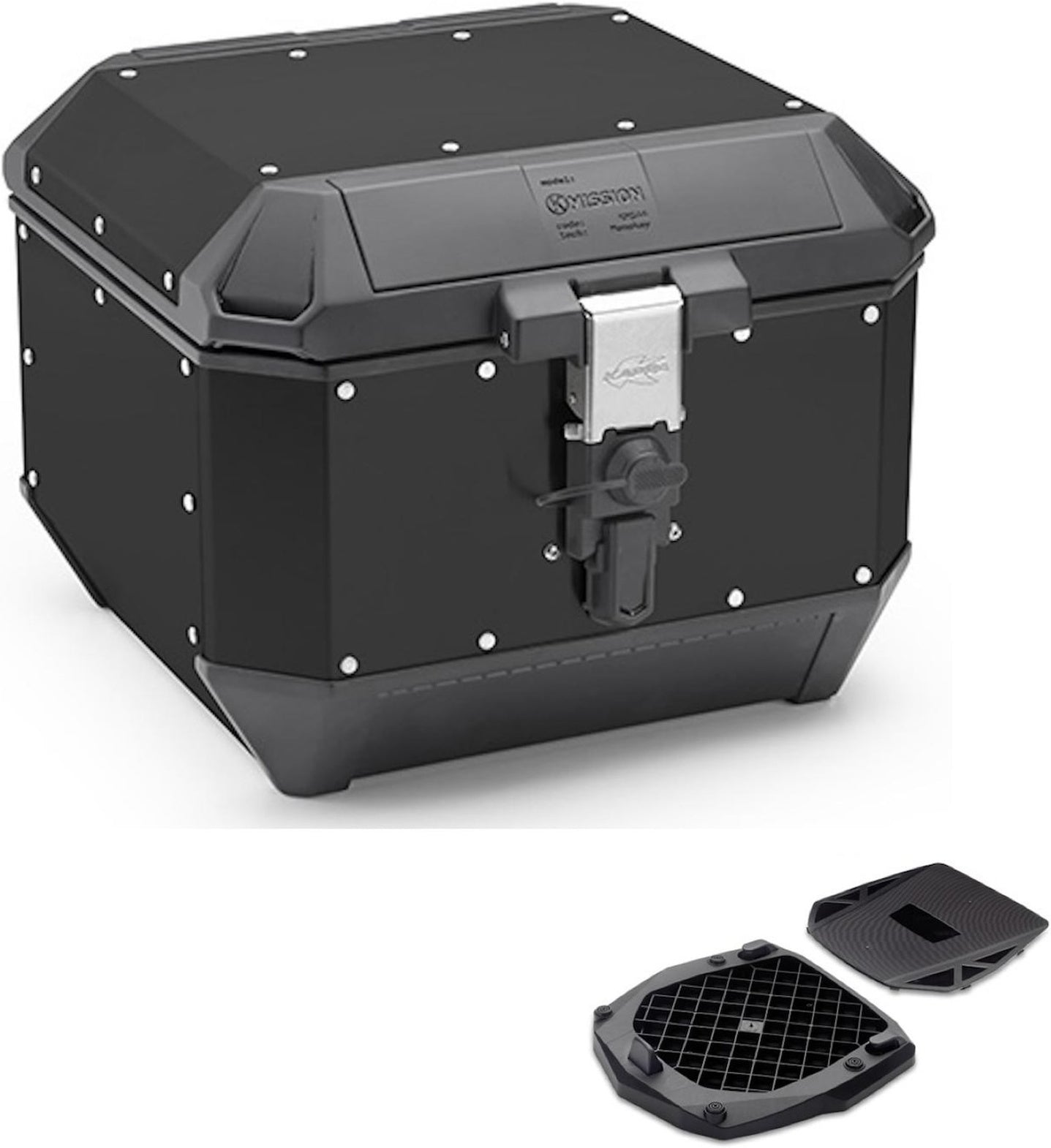 Top Case Kms44B + Rear Rack K'Mission Aluminium - Kappa Moto Compatible With Triumph Speed Twin 1200 (2019-2020)