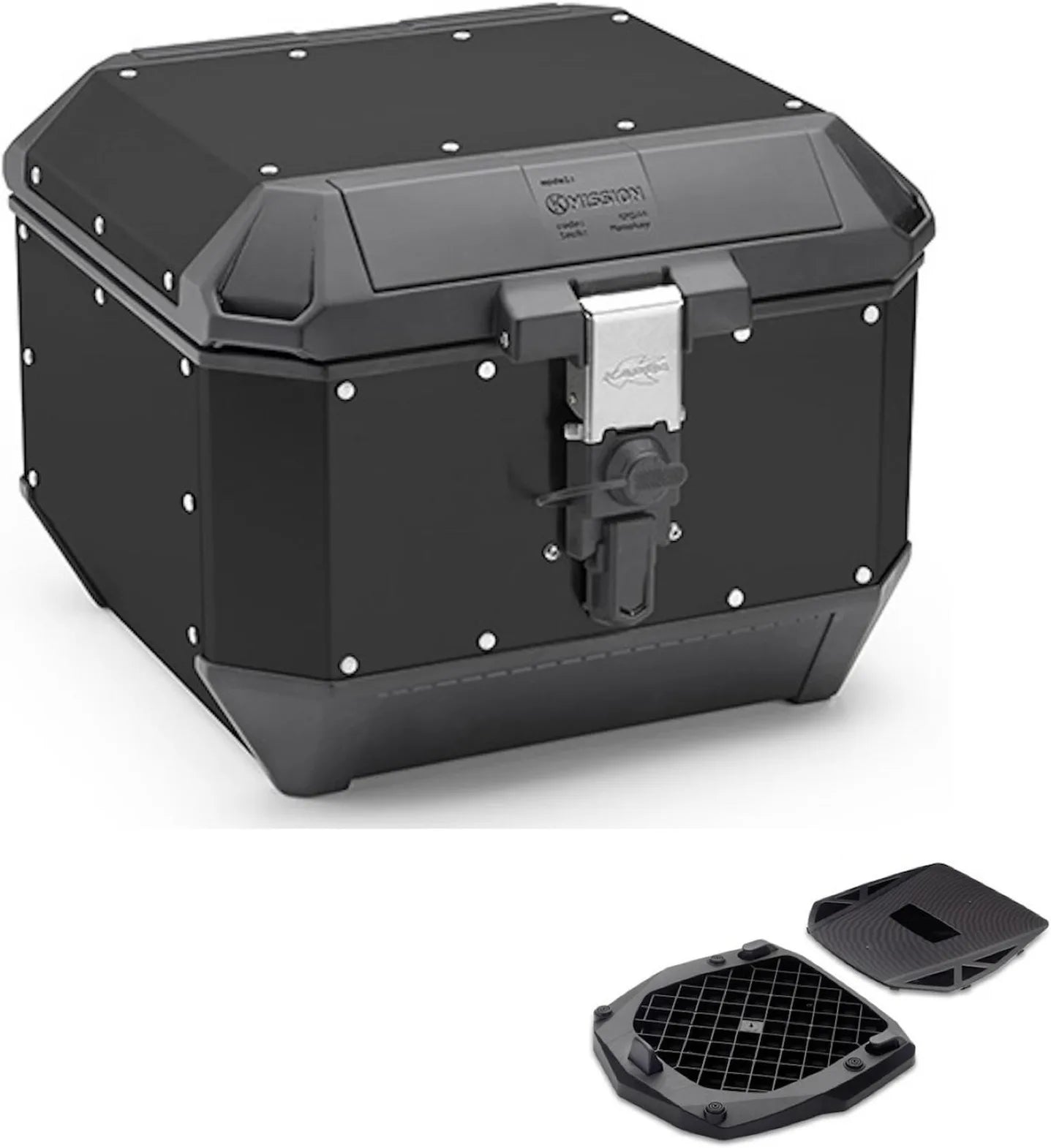 Koffer Kms44B + Trager K'Mission Aluminium - Kappa Moto Kompatibel Mit Moto Guzzi V7 850 Stone (2021-2023)