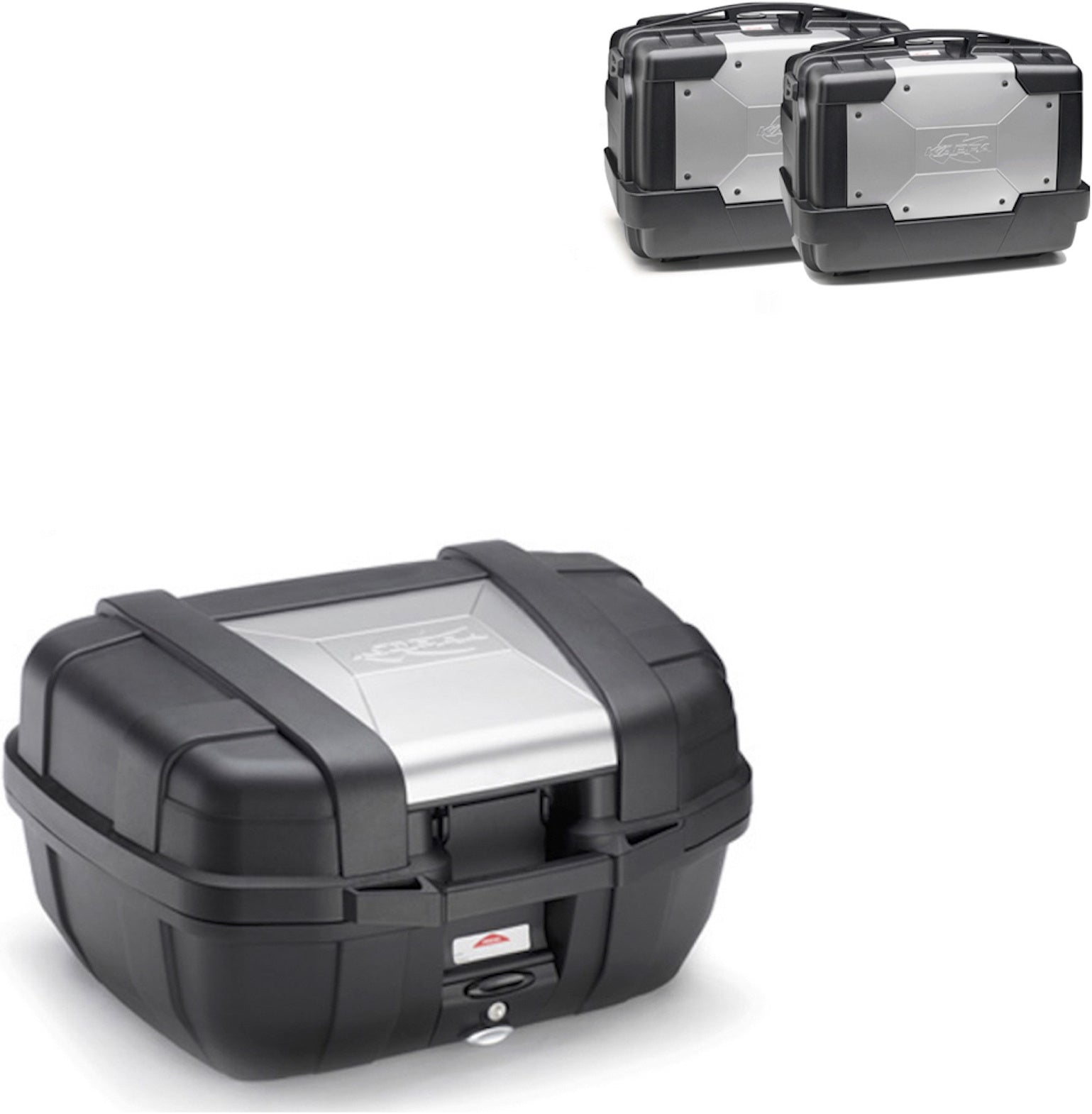 Top Case Kgr52 + Side-Cases Kgr46 + Side-Case Holder - Kappa Moto Compatible With Triumph Bonneville T100 (2017-2022)