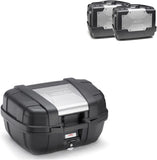 Koffer Kgr52 + Seitenkoffer Kgr46 + Seitenkoffer-Trager - Kappa Moto Kompatibel Mit Honda Nc 750 X - Dct (2014-2015)