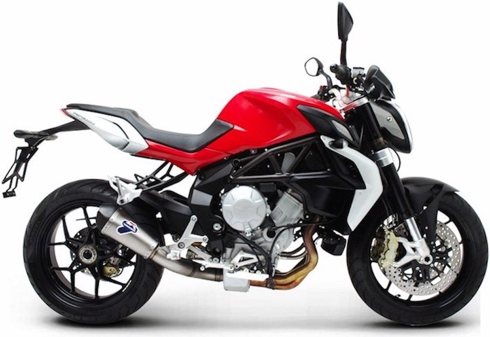 Exhaust Tip With Noise Certification Relevance Full Titanium Carbon Cap - Termignoni Compatible With Mv Agusta Brutale 675 Rivale (2012-2020)