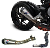Komplette Auspuffanlage Ohne Katalysator Und Mit Geräuschzulassung Relevance Full Titan Ct Carbon Cap - Termignoni Kompatibel Mit Mv Agusta F3 675 (2012-2020)