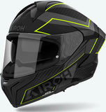 Integralhelm Für Motorrad Airoh Matryx - Mxse31 Composite Carbon Mattgelb Sentinel Grösse Xxl