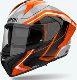 Integralhelm Für Motorrad Airoh Matryx - Mxw32 Composite Carbon Glanzorange Wide Grösse Xl