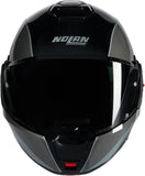 Klapphelm Travelling Für Motorrad Nolan N120-1 Schwarz / Grau / Silber Verniciatura Speciale 341 Grösse Xxxl