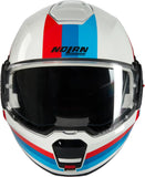 Klapphelm Travelling Für Motorrad Nolan N120-1 Weiss / Blau / Rot Lineo 347 Grösse Xs