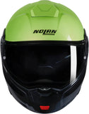 Klapphelm Travelling Für Motorrad Nolan N90-3 Grun Impulso / Schwarz Verniciatura Speciale 341 Grösse Xxs