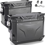 Seitenkoffer Monokey Cam-Side Trekker Outback Evo Smart Aluminium Schwarz + Schloss 70 Lt Trekker Outback Evo Smart Aluminium - Givi Kompatibel Mit Suzuki Dl 650 V-Strom (2017-2024)