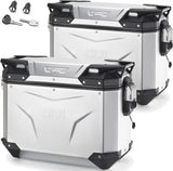Seitenkoffer Monokey Cam-Side Trekker Outback Evo Smart Eloxiertem Aluminium + Schloss 74 Lt Trekker Outback Evo Smart Eloxiertem Aluminium - Givi Kompatibel Mit Ktm 890 Adventure (2023-2025)