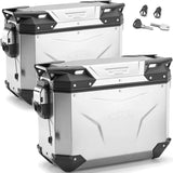 Seitenkoffer Monokey Cam-Side Trekker Outback Evo Smart Aluminium + Schloss 74 Lt Trekker Outback Evo Smart Aluminium - Givi Kompatibel Mit Ktm 790 Adventure R (2019-2020)