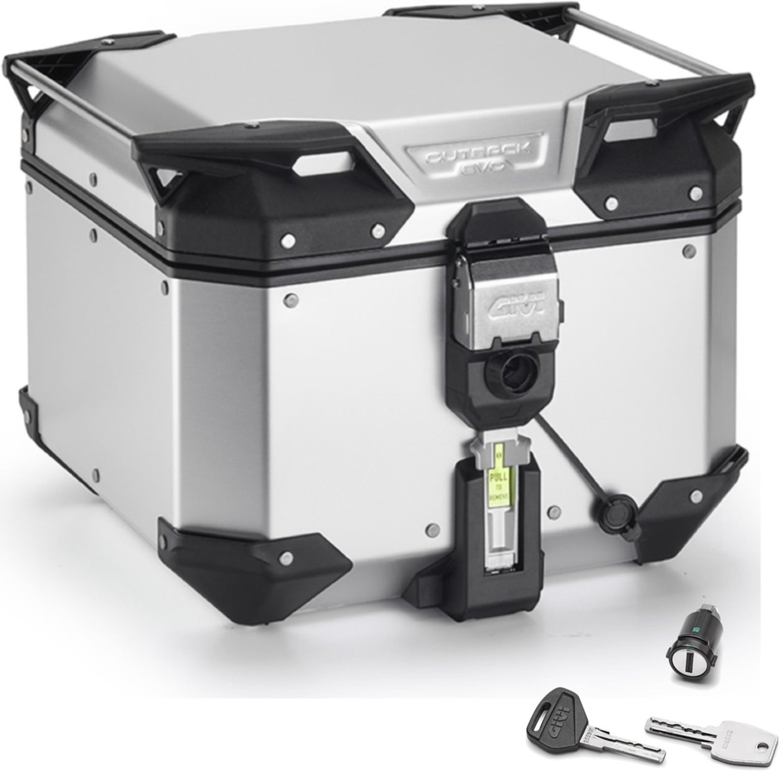 Monokey Trekker Outback Evo Smart Anodized Aluminium Top Case - 42 Lt Trekker Outback Evo Smart Anodized Aluminium - Givi Compatible With Ducati Multistrada 1200 (2013-2014)