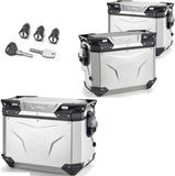 Topcase + Seitenkoffer Trekker Outback Evo Smart Aluminium Gefertigt Dx Abgeschrägt 130 Lt Trekker Outback Evo Smart Eloxiertem Aluminium - Givi Kompatibel Mit Benelli Trk 702 X (2023-2024)