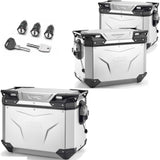 Trekker Outback Evo Smart Anodized Aluminium Top Case + Side Cases - 138 Lt Trekker Outback Evo Smart Anodized Aluminium - Givi Compatible With Triumph Tiger 660 Sport (2022-2024)