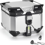 Monokey Trekker Outback Evo Smart Anodized Aluminium Top Case - 42 Lt Trekker Outback Evo Smart Anodized Aluminium - Givi Compatible With Yamaha Fzs 1000 Fazer (2003-2005)